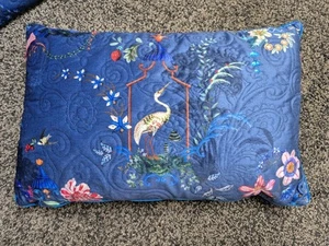 NEU Pip Studio Dekokissen 45x70 Cm Chinese Porcelain Blue Blau Samt Wow - Bild 1 von 8
