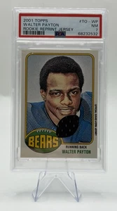 2001 Topps Walter Payton Rookie Reprint Jersey Patch #TO-WP Chicago Bears PSA 7 - Picture 1 of 2