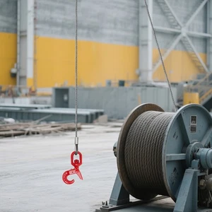 Seilwindenzug Seil Drahtseil Stahl mit drehbarem selbstsicherndem Haken für die meisten Anhänger - Bild 1 von 17