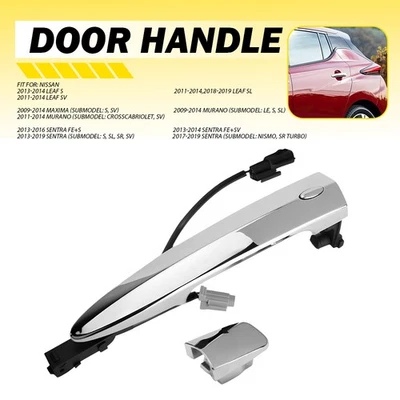 For 2009-2014 Nissan Murano Maxima Front Passenger Exterior Door Handle Chrome A - Image 1 of 4