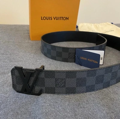 Cinturón Louis Vuitton grafito a cuadros 32-34 (95 cm) Foto 1 de 4