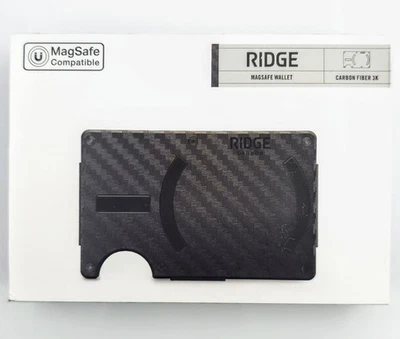 The Ridge MAGSAFE Wallet Carbon Fiber 3K RFID Blocking with Cash Strap  - Image 1 of 2