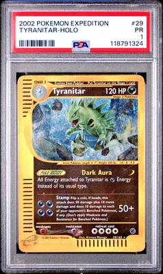 PSA 1 PR 2002 Expedition Tyranitar Holo Foil 29/165 WOTC E-Reader Series Pokemon - Image 1 of 2