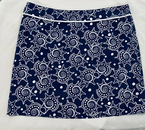 Vineyard Ranken Rock blau & weiß 100 % Baumwolle Linie Größe 16 Muschelmotiv gebraucht, in einwandfreiem Zustand - Bild 1 von 4