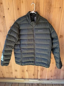 Eddie Bauer EB650 Daunen Microlight Jacke Herren XXL Grün Full Zip - Bild 1 von 4
