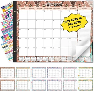Desk Calendar 2025-2026 Large 22'' X 17'', 2025 Monthly Desktop Calendar, 18 Mon - Picture 1 of 7