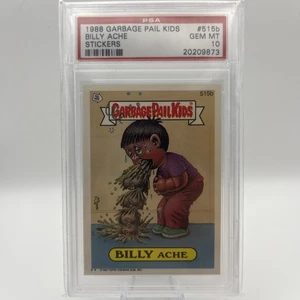 1988 GARBAGE PAIL KIDS SERIES 13 #515B BILLY ACHE PSA 10 GEM MINT - Picture 1 of 2