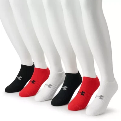Mens Under Armour 6-pack Training Cotton Performance No-Show Socks - Size 9-12.5 - Image 1 of 2