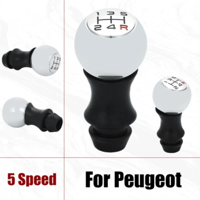 Pomo de cambio de marchas de coche de 5 velocidades para Peugeot 106 107 205 206 207 306 307 308 807 605 Foto 1 de 4