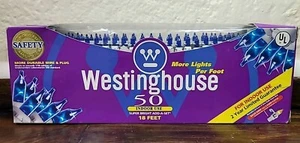 Vintage Westinghouse 50 Weihnachten Innenbereich blaue Lichter 18 Fuß Neu aus altem Lagerbestand - Bild 1 von 8