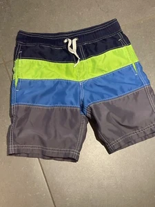 Hanna Anderson Kids Bathing Suit Grey Blue Green Navy Size 110 5T - Picture 1 of 5