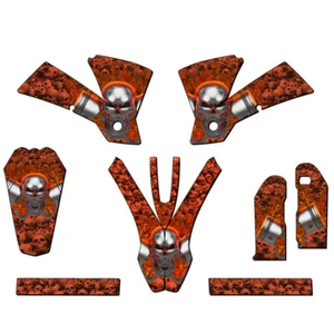 2004 EXC FLAMING GEARHEAD Orange Senge Graphics Kit Compatible with KTM - Picture 1 of 10