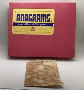 Vintage ANAGRAMS and Other Letter Games by Playtime House - 360 Pcs w/Directions - Picture 1 of 4
