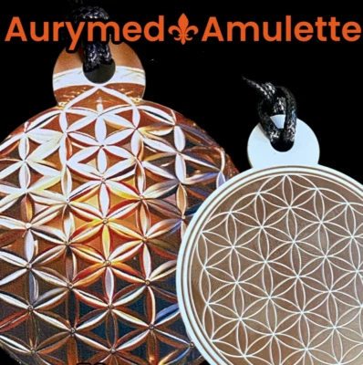 FIRMA AURYMED R.BOE-ERF Tesla Anhänger Blume des Lebens Glücksbringer Amulett Oszillator Lebensblume MWO