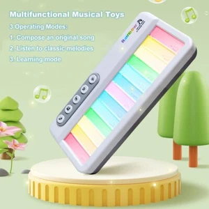Baby Piano Toy Music & Sound Light Up Musical Toys for Toddlers 1-3, Early Learn - Picture 1 of 13