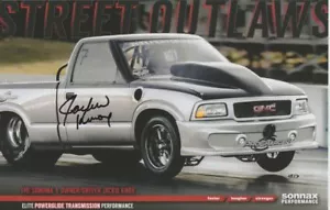 Tarjeta de héroe 2017 firmada por Jackie Knox Sonnax GMC Sonoma PRI Show Street Outlaws - Imagen 1 de 1
