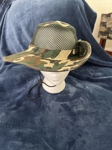 Unisex Military Camouflage Bucket Hat With Mesh Fishing, Hunting, Hiking - Picture 1 of 8