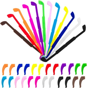 12 Pack anti Slip Kids/Adult Eyeglasses Straps with 12 Pair Ear Grip Hooks, Safe - Picture 1 of 8
