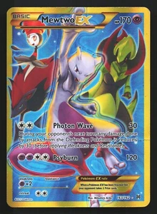 Pokemon Mewtwo EX 163/162 BRBEAKthrough Gold Secret Rare Holo HP - Picture 1 of 2