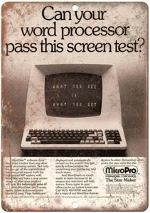 MicroPro Word Processor WordStar Ad Vintage Reproduction Metal Sign D79 - Picture 1 of 2