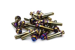 M8 32mm Neo Cromo Cromo 3 piezas Llantas Tornillos Rotiform Work Tres piezas - Imagen 1 de 2
