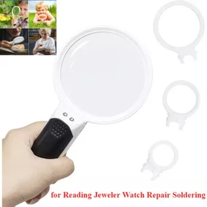 LED Magnifying Glass Set Handheld 4 Detachable Glass Lens 2.5X 5X 10X 16X - Picture 1 of 9