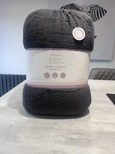 Sleepdown Cosy Collection Teddy Fleece King Size Duvet Set