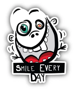 Smile Every Day Slogan Sticker Decal Design "SIZES'' - Picture 1 of 1