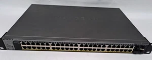 Netgear Prosafe 48 port Gigabit smart switch with POE and 4 SFP Ports GS752TP - Picture 1 of 5