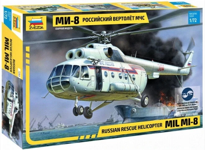 Zvezda - Mil Mi-8 Rescue Helicopter 1/72