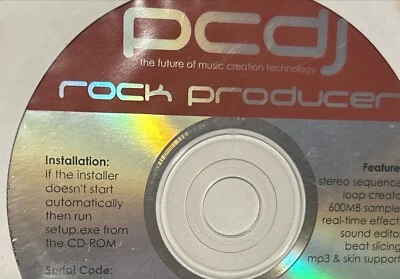 PC DJ - PCDJ - Rock Producer - Music Creator PC CD-ROM (Disc in Sleeve) - Image 1 of 2