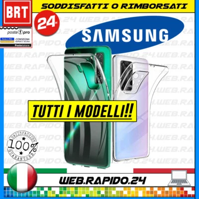 CUSTODIA TRASPARENTE SILICONE SAMSUNG GALAXY S6 S7 (EDGE) S8 S9 S10 S20 S21 PLUS - Immagine 1 di 4