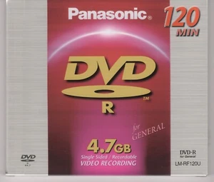 Panasonic DVD-R 120 Min Disc 4.7GB Video Recording LM-RF120U New Factory Sealed - Picture 1 of 2