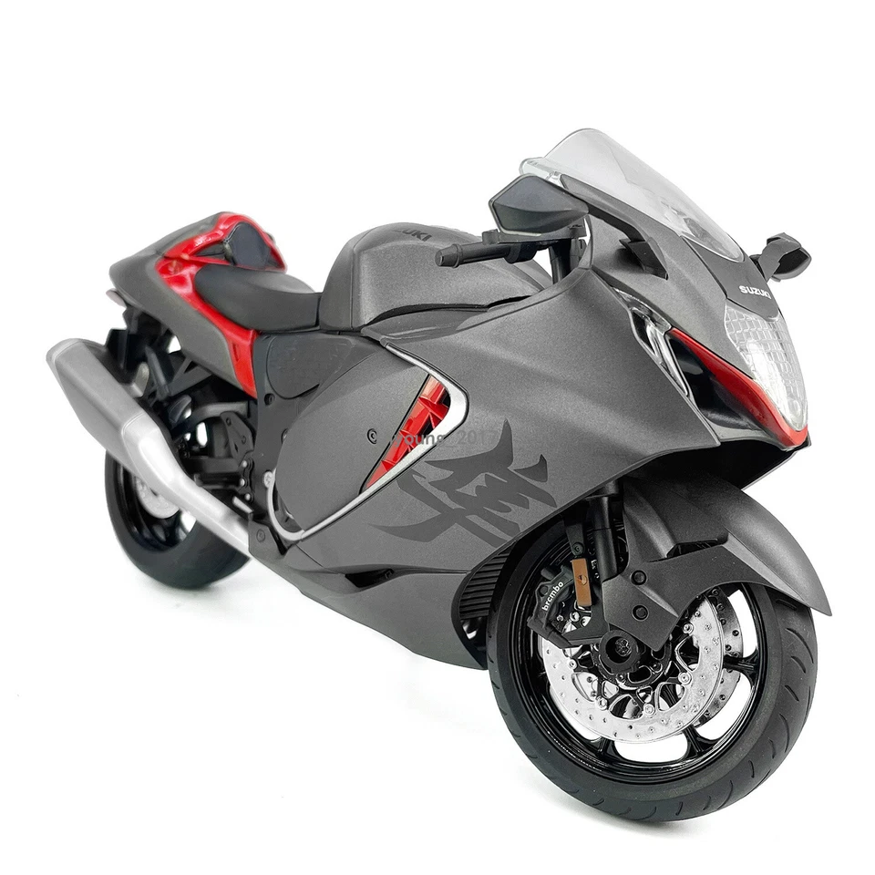 1:9 Scale 2023 Suzuki Hayabusa Motorcycle Model Diecast Toy Motorcycle Gray - Image 1 of 4