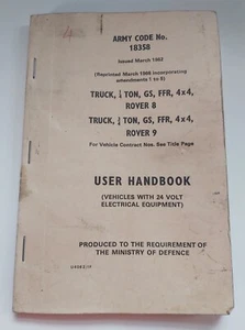 Vintage ARMY MILITARY Land Rover Series 2/3 User Handbook Military FFR - Picture 1 of 3