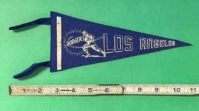 MINI BANDERÍN LOS ANGELES DODGERS AZUL VINTAGE ORIGINAL EN MUY BUEN ESTADO-EXCELENTE ESTADO Foto 1 de 2