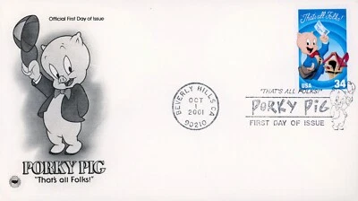 US 3534a FDC PCS Porky Pig Foto 1 de 2