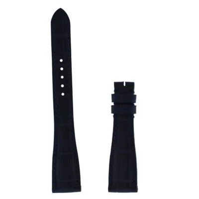 Nueva correa de cocodrilo Roger Dubuis mucho más M25 17 mm mediana azul marino Foto 1 de 2