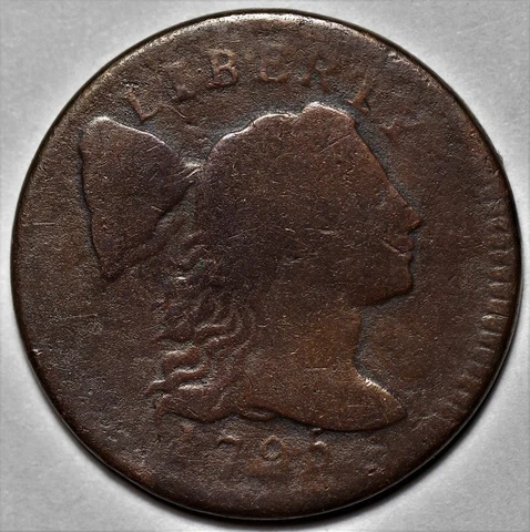 1795 Liberty Cap Large Cent - Plain Edge - US 1c Copper Penny Coin - L37 Cover