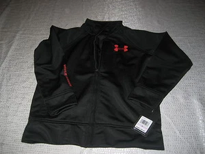 BOYS UNDER ARMOUR ALLSEASONGEAR TRACK JACKET SIZE 4 BLACK/RED NWT MSRP $45.99 - Picture 1 of 1