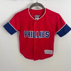 Genuine Merchandise Red Philadelphia Phillies Utley Jersey Size XS 4/5 - Picture 1 of 8
