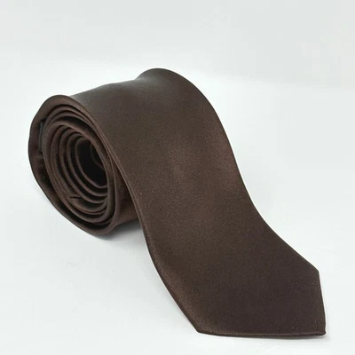 Corbata Egara para hombre marrón 100 % seda hecha a mano Foto 1 de 4