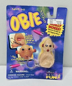 Llavero OBIE BÁSICO DIVERTIDO VINTAGE ¡NUEVO REALMENTE FUNCIONA! 1995 ¡Nuevo precintado! - Imagen 1 de 3
