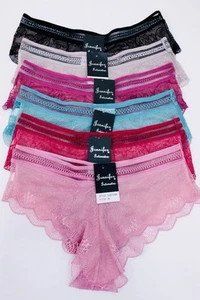 6pcs Sexy Lace Panties Boyshorts Boxer Shorts Lingeries Ladies Sheer Underwear L - Picture 1 of 11