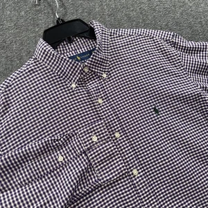 Ralph Lauren Shirt Mens XL Gingham Check Button Down Custom Fit Dress Shirt - Picture 1 of 11