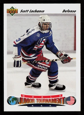 Scott Lachance 1991-92 Upper Deck #692 RC Rookie USA Hockey Card - Image 1 of 2