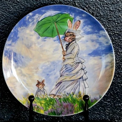 Rachel Kozlowski West Elm  Dapper Animal RABBIT Salad Plate 8.5" New! - Image 1 of 4