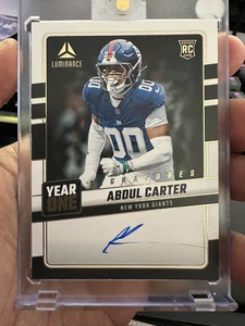 2025 Panini Luminance Abdul Carter RC AUTO YEAR ONE SIGNATURES #YOS-ACR Giants - Picture 1 of 1