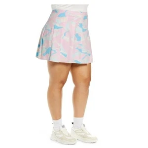 bp Nordstrom Plus A-Line Flare Pleated Mini Skirt in Pink & Blue Tie Dye - Picture 1 of 6