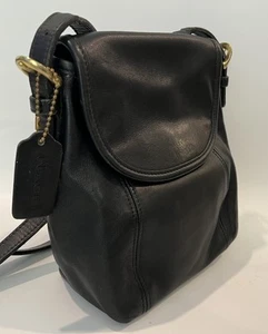 COACH Rare Vintage Legacy Soho Small Flap Crossbody Bag 4108 Black Clean - Picture 1 of 9